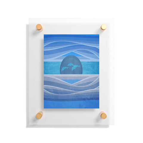Viviana Gonzalez Dolphins Love Floating Acrylic Print