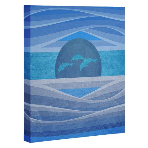 Viviana Gonzalez Dolphins Love Art Canvas