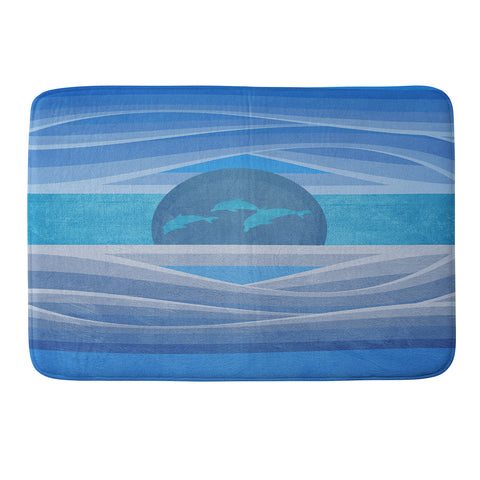 Viviana Gonzalez Dolphins Love Memory Foam Bath Mat