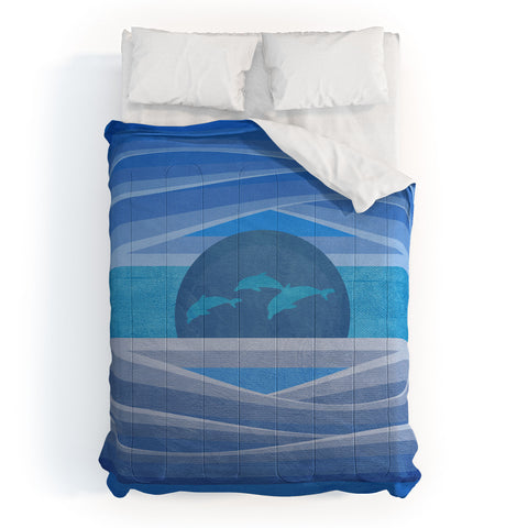 Viviana Gonzalez Dolphins Love Comforter