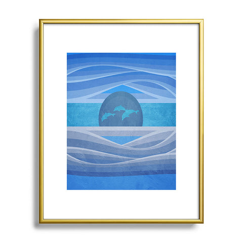 Viviana Gonzalez Dolphins Love Metal Framed Art Print