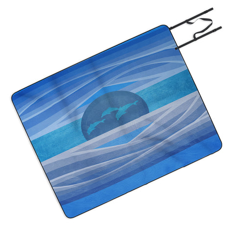 Viviana Gonzalez Dolphins Love Picnic Blanket