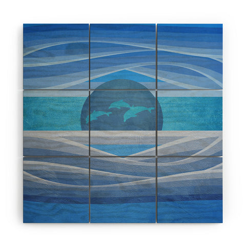 Viviana Gonzalez Dolphins Love Wood Wall Mural