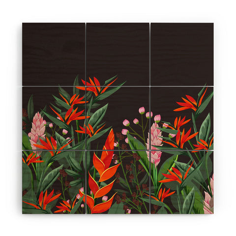 Viviana Gonzalez Dramatic Florals collection 01 Wood Wall Mural