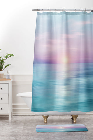 Viviana Gonzalez Dreamy sunset Shower Curtain And Mat