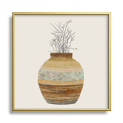 Viviana Gonzalez Earthenware Inspiration Vase Metal Square Framed Art Print