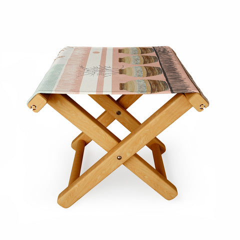 Viviana Gonzalez Earthenware InspirationPattern Folding Stool