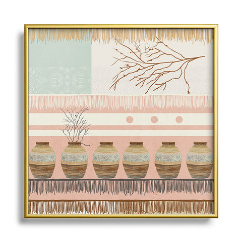 Viviana Gonzalez Earthenware InspirationPattern Metal Square Framed Art Print