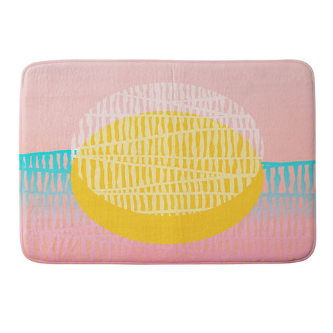 Viviana Gonzalez Electric minimal sun Memory Foam Bath Mat