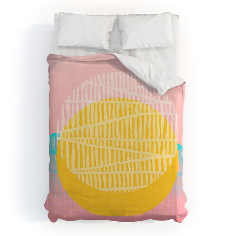 Viviana Gonzalez Electric minimal sun Duvet Cover