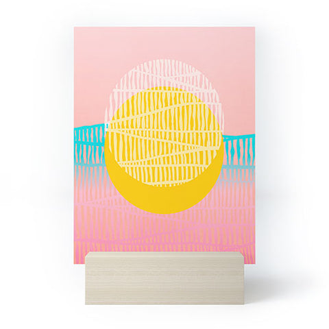 Viviana Gonzalez Electric minimal sun Mini Art Print