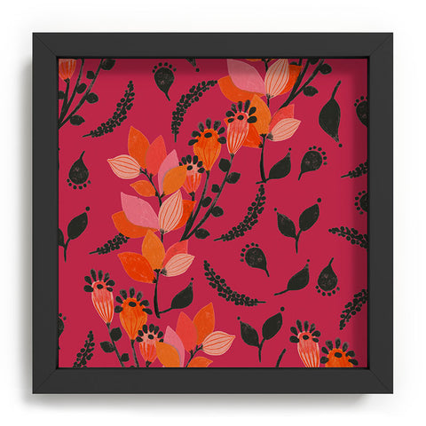 Viviana Gonzalez Floral Magenta vibes 01 Recessed Framing Square