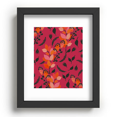 Viviana Gonzalez Floral Magenta vibes 01 Recessed Framing Rectangle