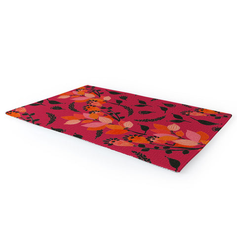 Viviana Gonzalez Floral Magenta vibes 01 Area Rug