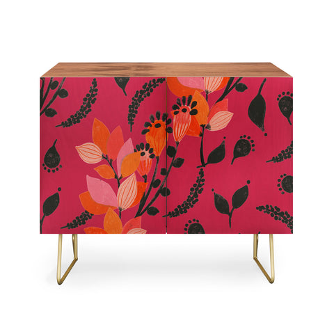 Viviana Gonzalez Floral Magenta vibes 01 Credenza