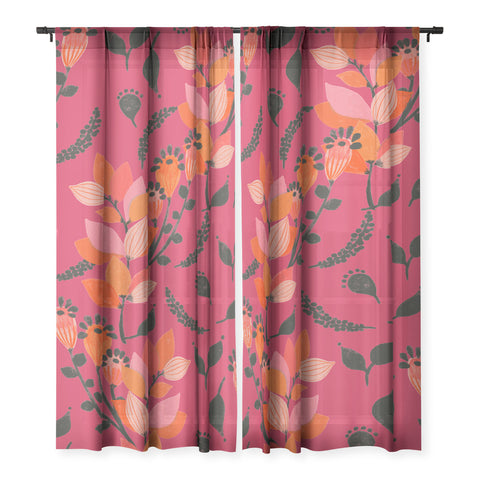 Viviana Gonzalez Floral Magenta vibes 01 Sheer Non Repeat