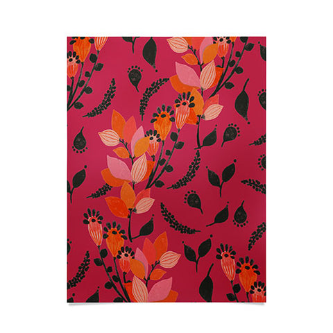 Viviana Gonzalez Floral Magenta vibes 01 Poster