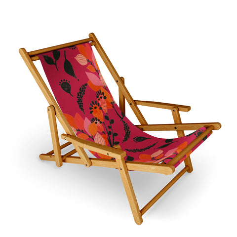 Viviana Gonzalez Floral Magenta vibes 01 Sling Chair