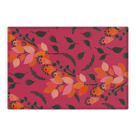 Viviana Gonzalez Floral Magenta vibes 01 Outdoor Rug
