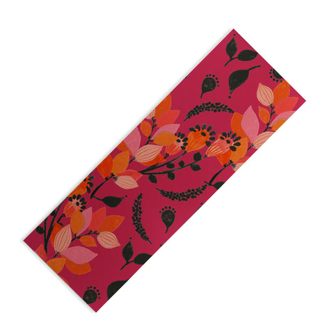 Viviana Gonzalez Floral Magenta vibes 01 Yoga Mat