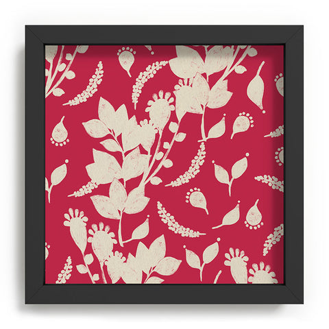 Viviana Gonzalez Floral Magenta vibes 02 Recessed Framing Square