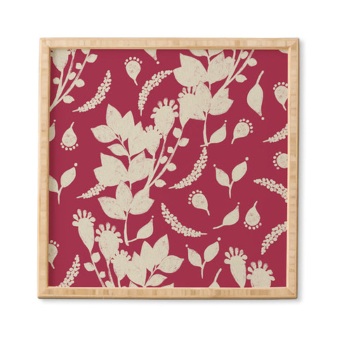 Viviana Gonzalez Floral Magenta vibes 02 Framed Wall Art
