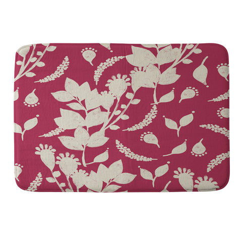Viviana Gonzalez Floral Magenta vibes 02 Memory Foam Bath Mat