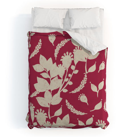 Viviana Gonzalez Floral Magenta vibes 02 Duvet Cover