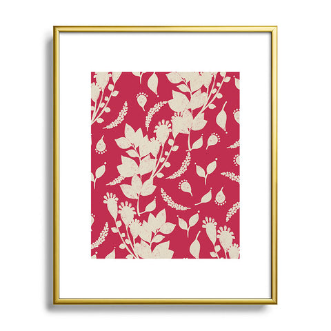 Viviana Gonzalez Floral Magenta vibes 02 Metal Framed Art Print