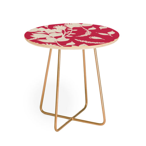 Viviana Gonzalez Floral Magenta vibes 02 Round Side Table