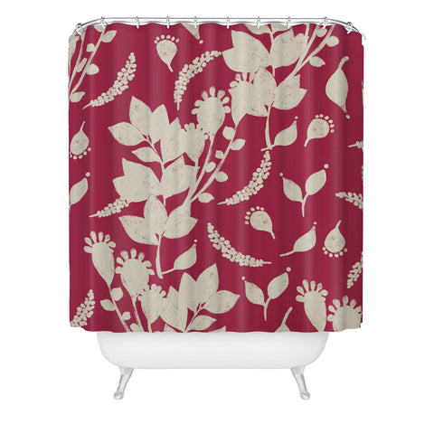 Viviana Gonzalez Floral Magenta vibes 02 Shower Curtain