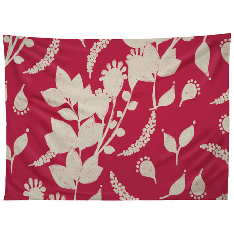 Viviana Gonzalez Floral Magenta vibes 02 Tapestry