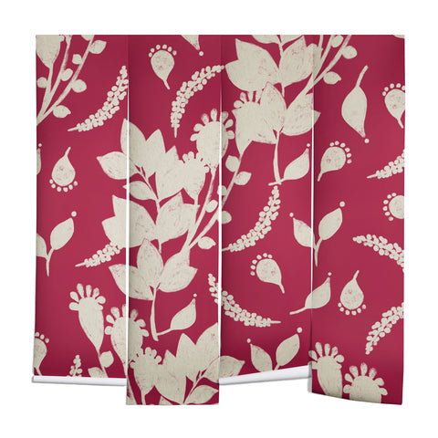 Viviana Gonzalez Floral Magenta vibes 02 Wall Mural