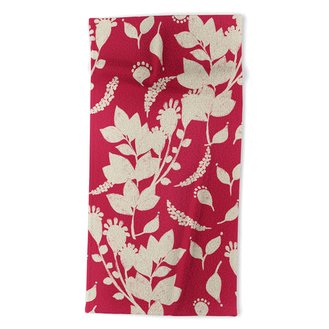 Viviana Gonzalez Floral Magenta vibes 02 Beach Towel