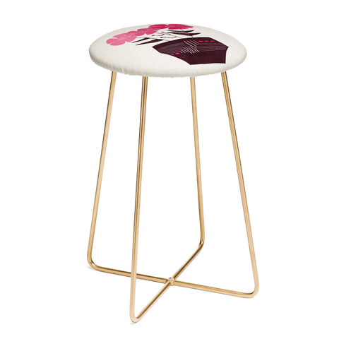 Viviana Gonzalez Floral vibes III Counter Stool
