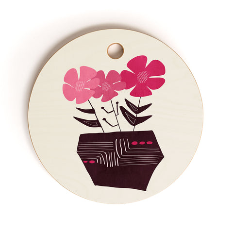 Viviana Gonzalez Floral vibes III Cutting Board Round