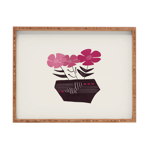 Viviana Gonzalez Floral vibes III Rectangular Tray