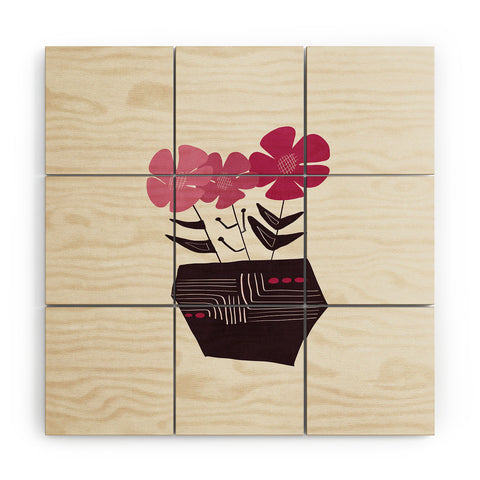 Viviana Gonzalez Floral vibes III Wood Wall Mural