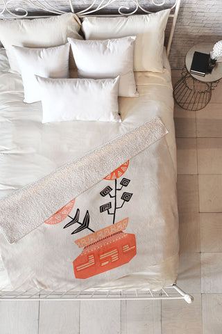 Viviana Gonzalez Floral vibes V Fleece Throw Blanket