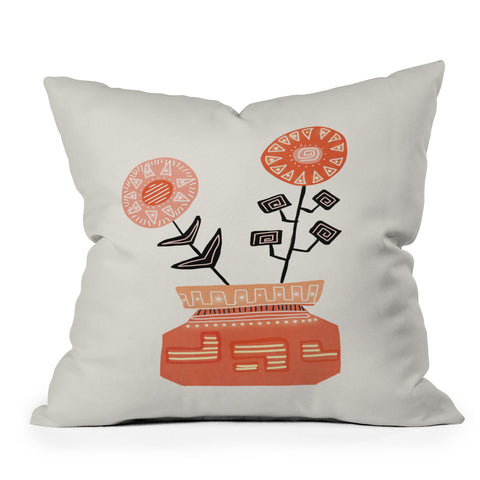 Viviana Gonzalez Floral vibes V Throw Pillow