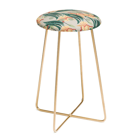 Viviana Gonzalez Florals pattern 01 Counter Stool