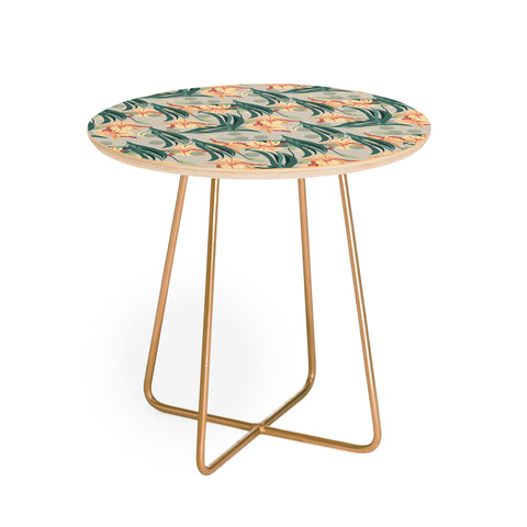 Viviana Gonzalez Florals pattern 01 Round Side Table