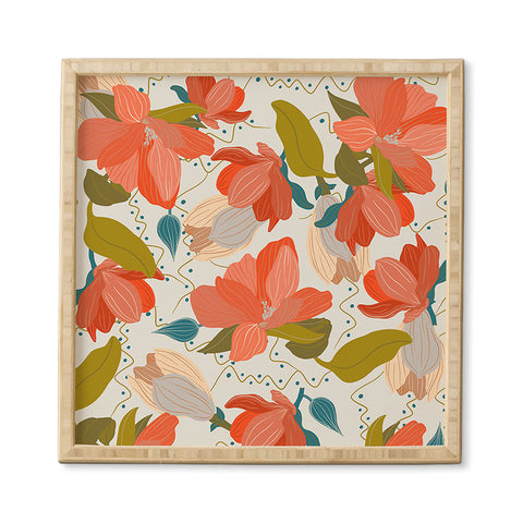 Viviana Gonzalez Florals pattern 02 Framed Wall Art