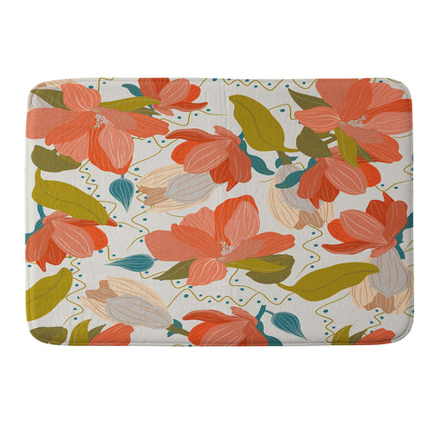 Viviana Gonzalez Florals pattern 02 Memory Foam Bath Mat