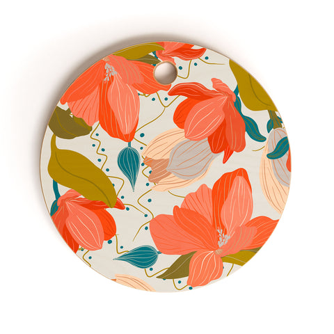 Viviana Gonzalez Florals pattern 02 Cutting Board Round