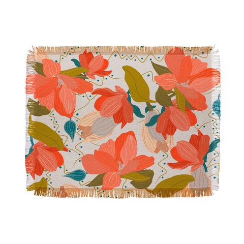 Viviana Gonzalez Florals pattern 02 Throw Blanket