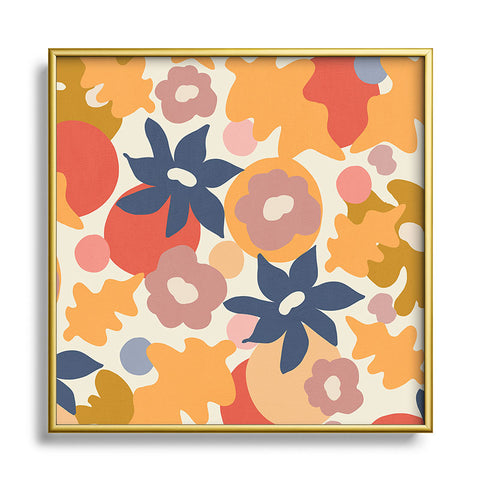 Viviana Gonzalez Flowers In Summer Metal Square Framed Art Print
