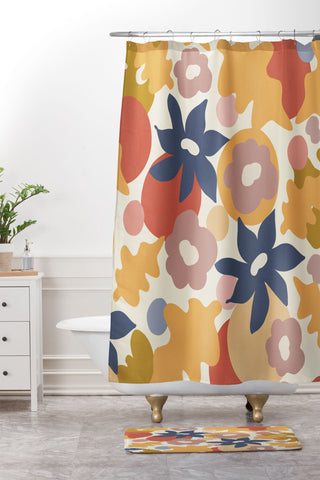 Viviana Gonzalez Flowers In Summer Shower Curtain And Mat