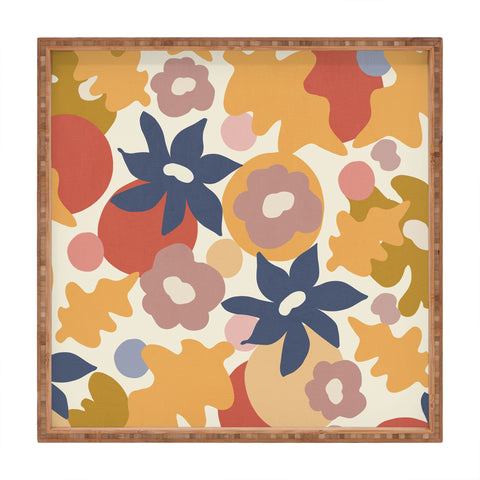 Viviana Gonzalez Flowers In Summer Square Tray