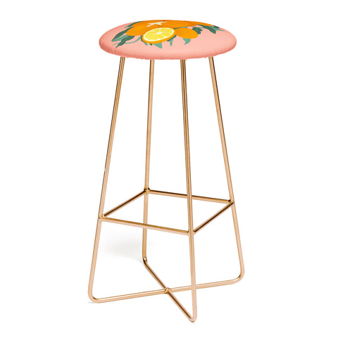 Viviana Gonzalez Fruit Harvest 01 Oranges Bar Stool
